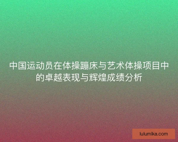 中国运动员在体操蹦床与艺术体操项目中的卓越表现与辉煌成绩分析